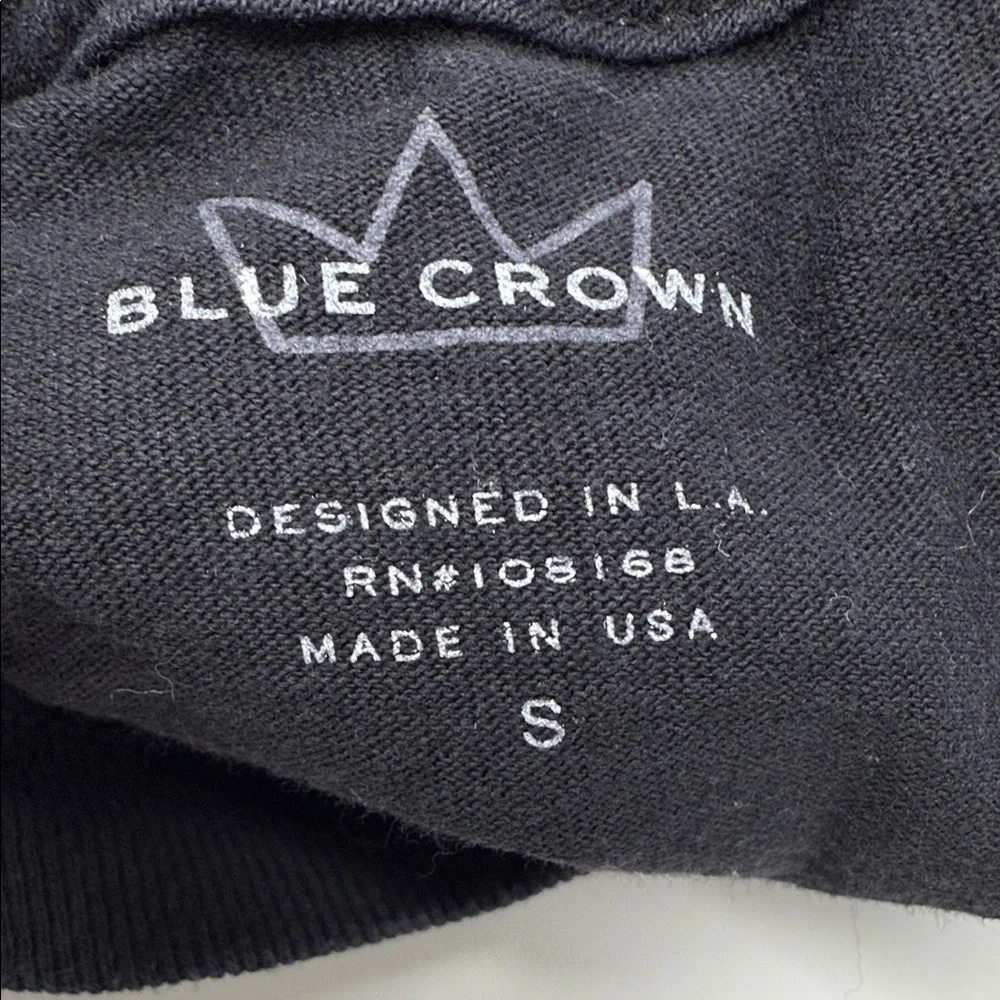 Crown Boys Black Graphic Long-Sleeve Kids Tee size S